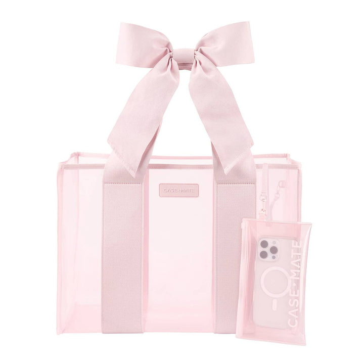 JELLY TOTE BAG - BALLET PINK BOW