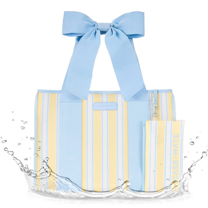 JELLY TOTE BAG - CABANA STRIPE BOW