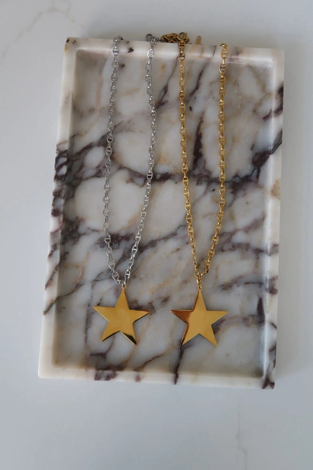 XL STAR NECKLACE - 2 TONED