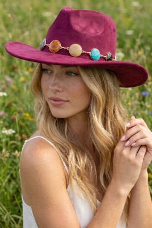 THE ASPEN STONE CHAIN FEDORA HAT