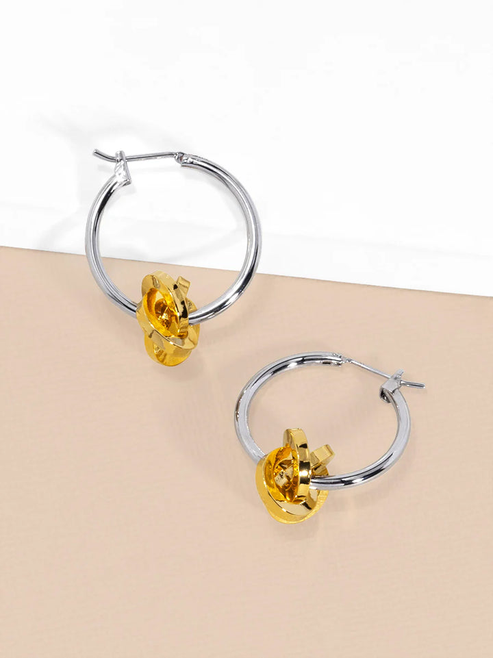 KATI TWO TONE KNOT HOOP