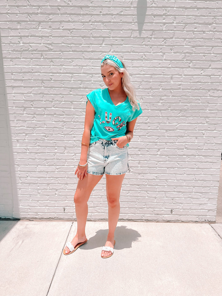 LUCK BEADED TEE