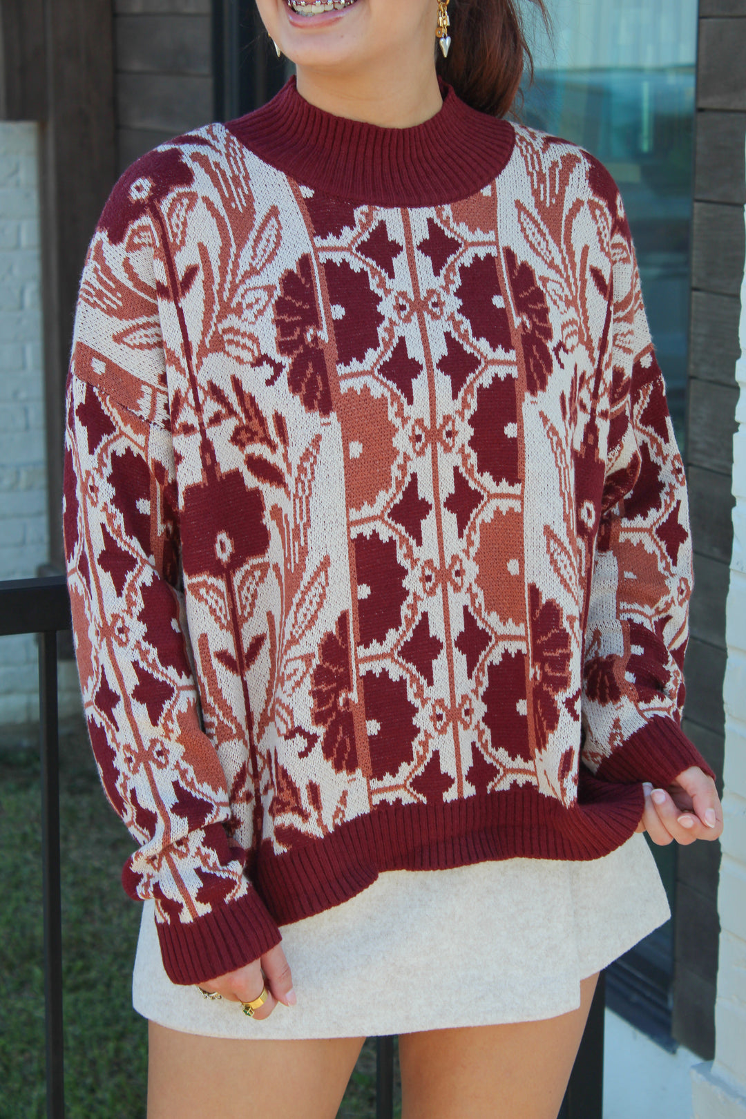 THE TREASURED FLORAL TAPESTRY SWEATER