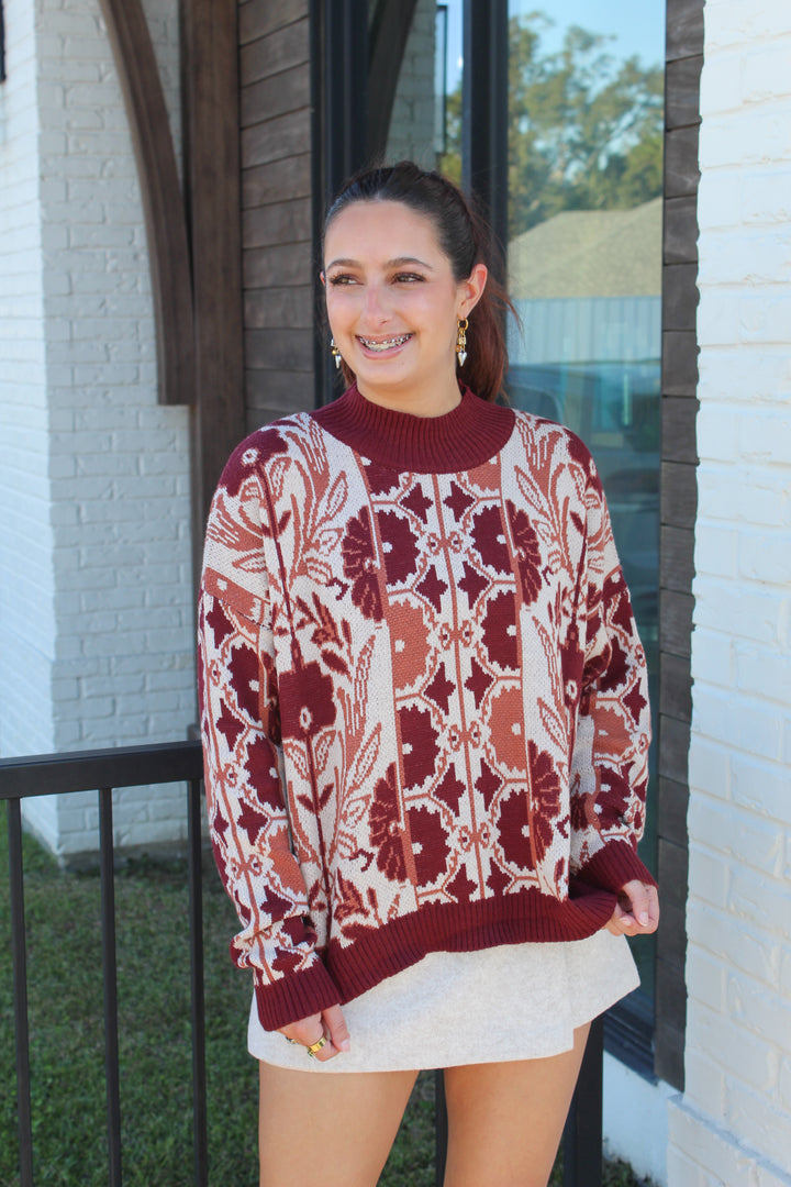THE TREASURED FLORAL TAPESTRY SWEATER