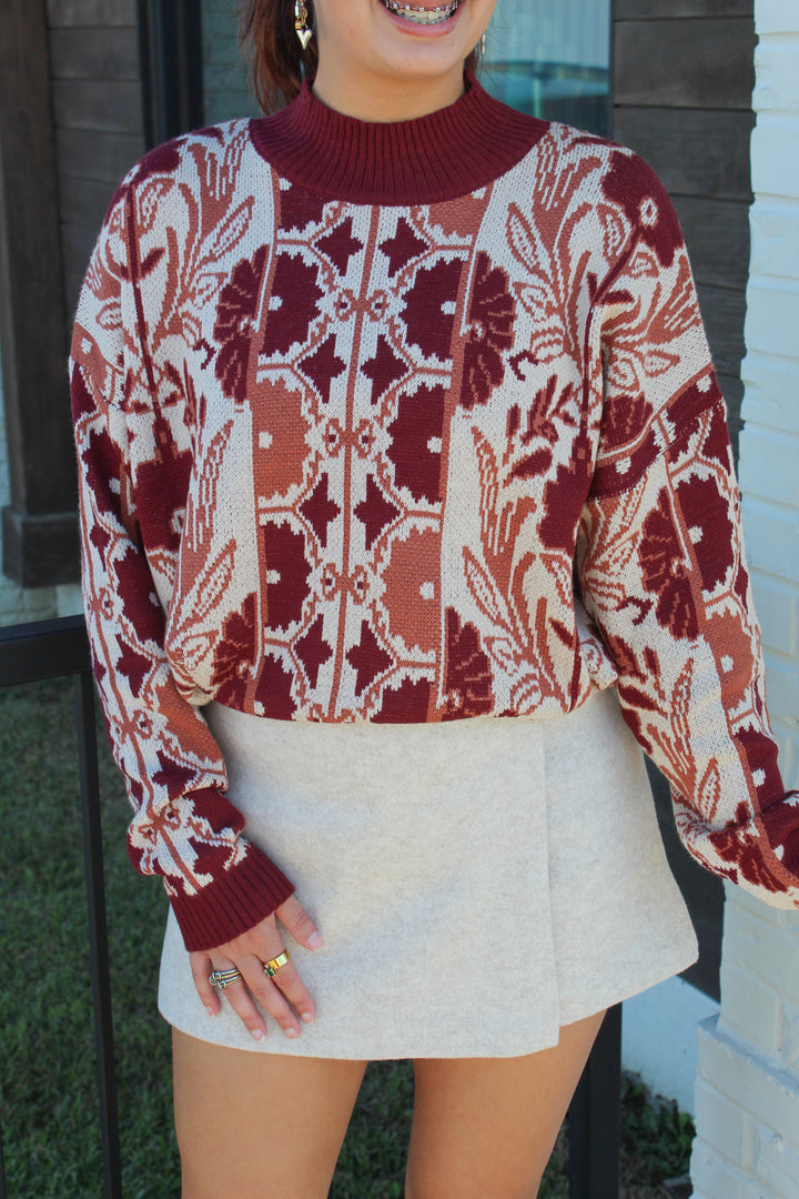 THE TREASURED FLORAL TAPESTRY SWEATER