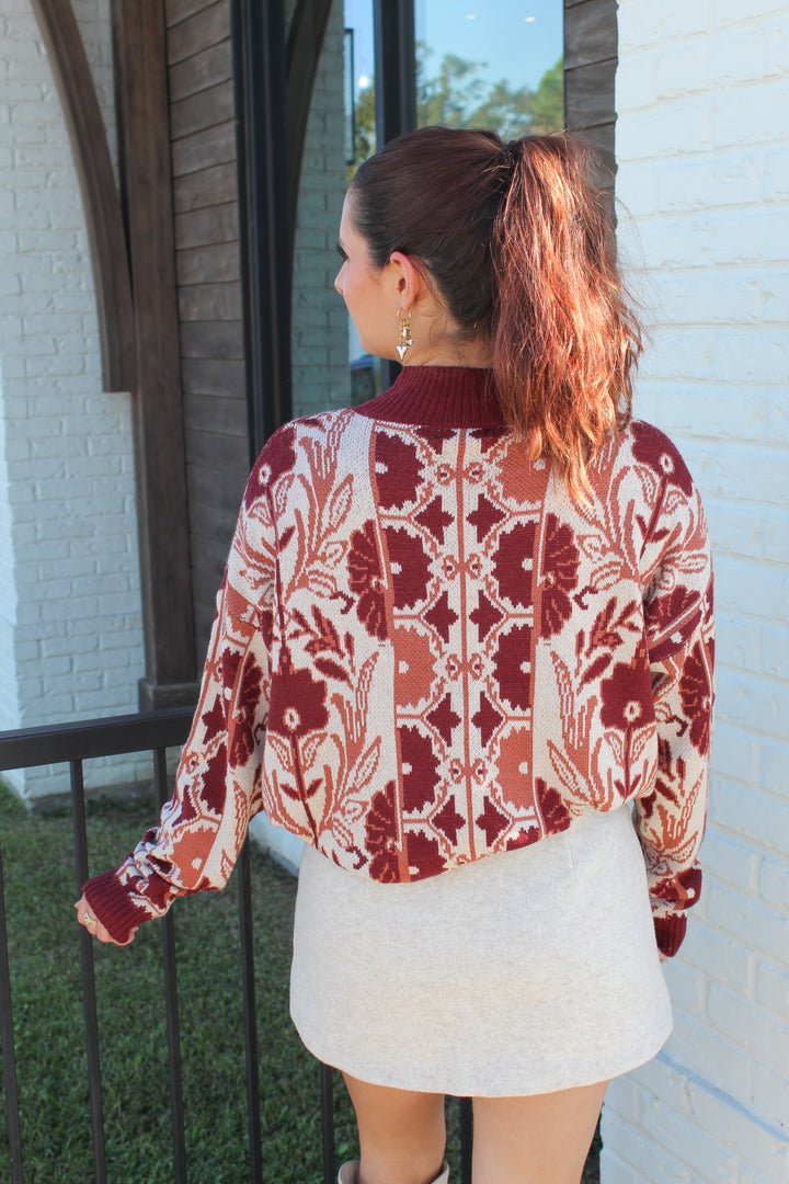 THE TREASURED FLORAL TAPESTRY SWEATER