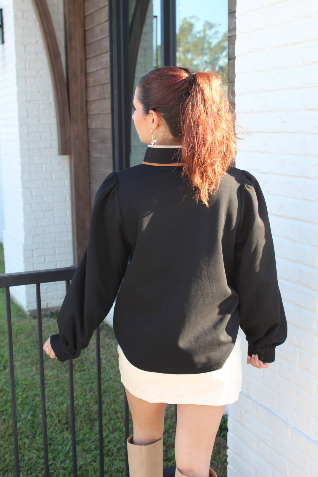 THE EASTSIDE HALF ZIP LONG SLEEVE TOP