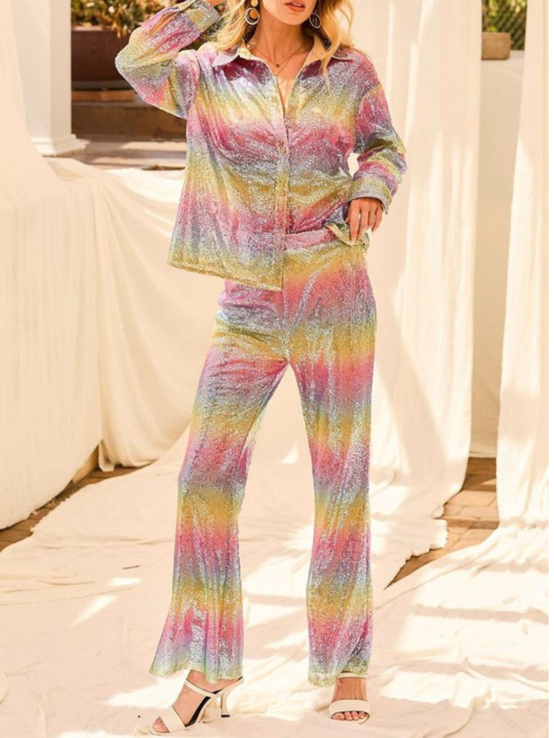 STEFFIE SEQUIN SET PANT