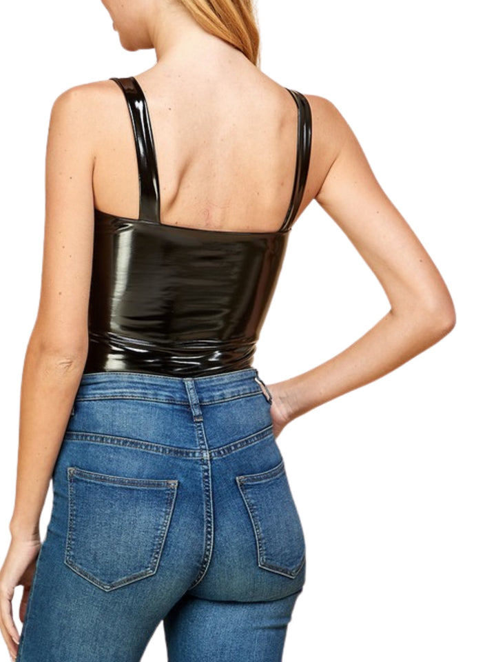 DIVI FAUX LEATHER BODYSUIT
